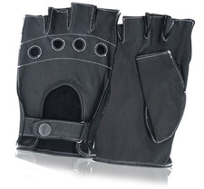 New Mens Half Finger Leather