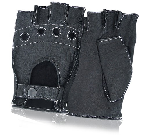 New mens half finger leather - half,