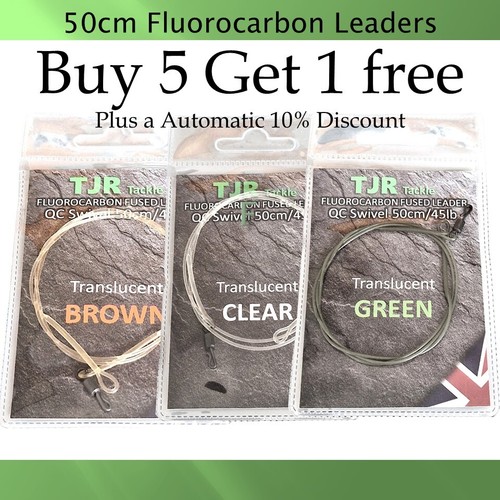 Carp leaders 50cm fluorocarbon - leaders,