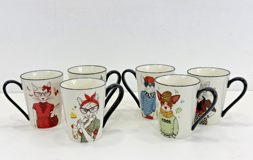 Hipster animal graphic mugs - hipster,