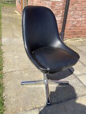 Vintage Mid Century vinyl swivel chair centra