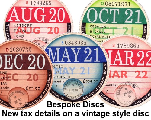 Vintage 1960s style tax - style, disc