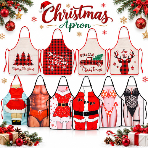 Christmas apron polyester - apron,