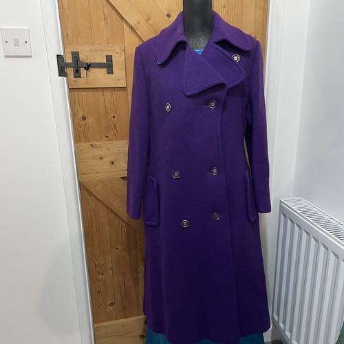 Vintage purple wool trench - purple,