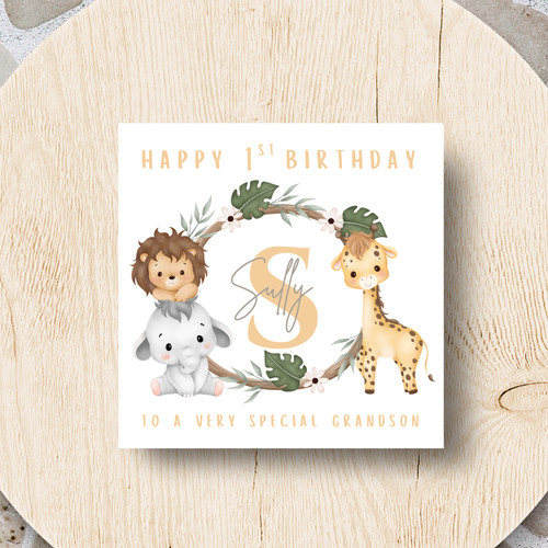 Birthday card for grandson - card, 1st