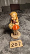 Hummel Figurine Young Girl with Tennis Bag and Basket. Made in Germany Vintage