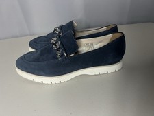 Dubarry of Ireland Navy Suede Loafers Women’s Size 40 UK 7 Chain Detail