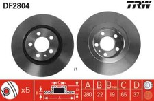 2x New Brake Disc for AUDI