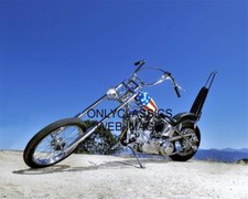 HARLEY DAVIDSON MOTORCYCLE CHOPPER CAPTAIN AMERICA 8X10 COLOR PHOTO EASY RIDER 