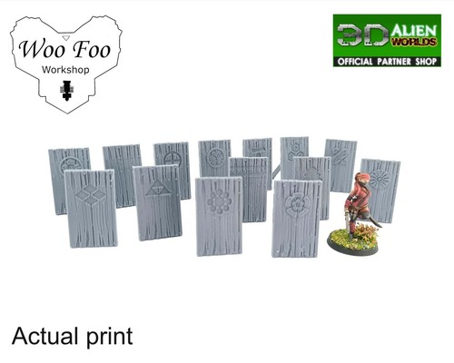 Samurai pavises set - samurai, 28mm