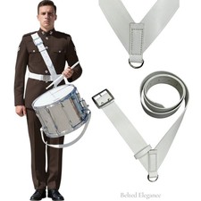 Premium White Leather Marching