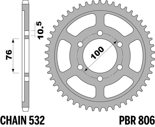 Steel crown c45 - c45, 48