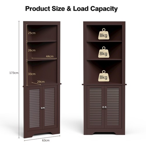 Bathroom corner tall cabinet - bathroom,