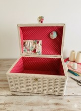Vintage Wicker Sewing Basket