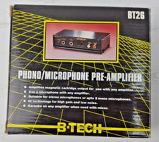B-TECH BT26 Phono Stereo Microphone Pre-Amplifier Karaoke Vintage Tech J862