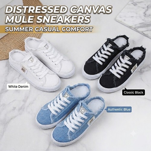 Womens backless sneakers - sneakers, mule