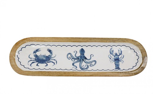 Seashore enamel tray - tray, large