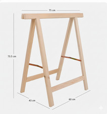 2 Wooden Folding Trestles (max