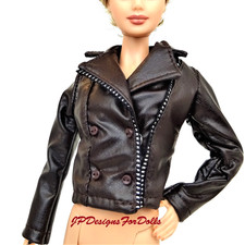 Barbie Fashion Twilight BellaBrown Faux Leather Jacket New Doll Not Included