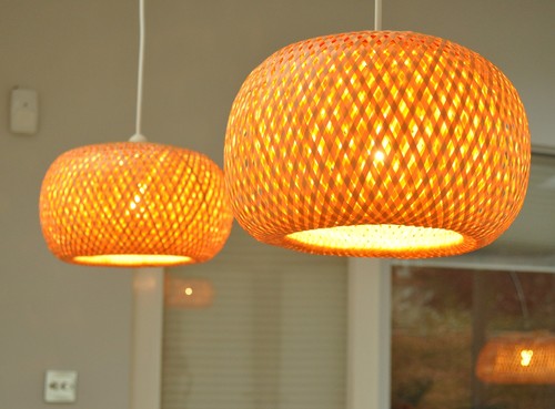 Handmade rattan lampshade - handmade,