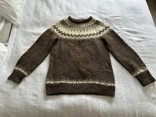 Vintage 1960s Brown Fair Isle