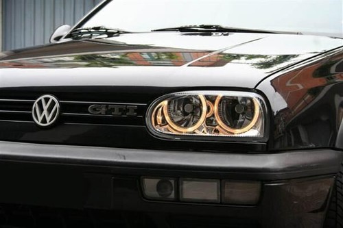 Black headlights with - headlights, angel