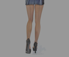 Job lot 5 pairs  x Black Tights Fishnet Seamed One Size