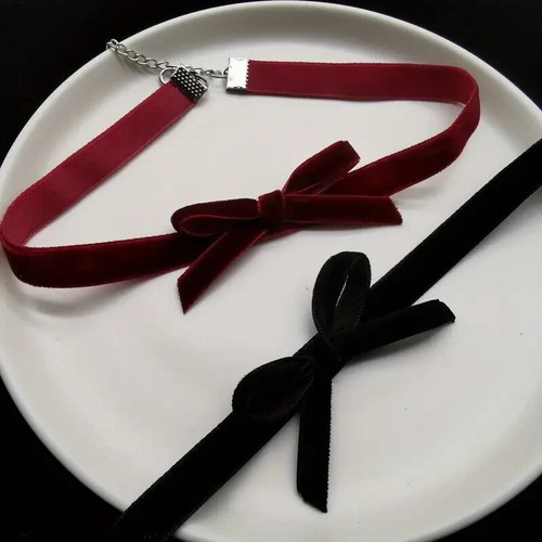 Vintage bow choker necklace - vintage,