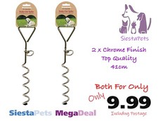 Rosewood Corkscrew Style Dog Tie Out Stake x 2