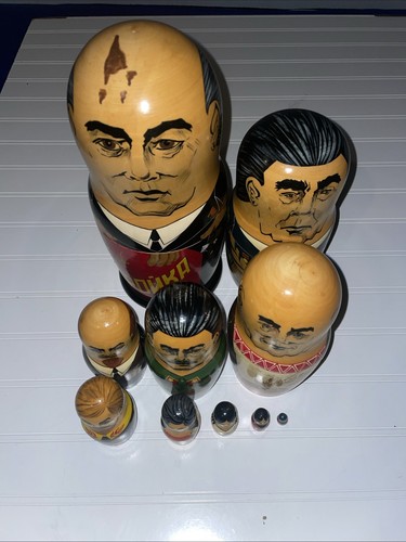 Vintage wooden russian leaders - wooden,