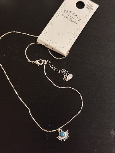 Fat face necklace - face, silver