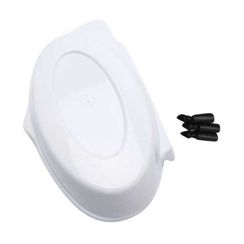 White plastic battery - plastic, side