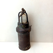 Vintage CEAG Ltd Barnsley Miners Safety Lamp Cast Iron Brass Plates Antique