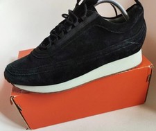 Grenson Trainers Men's shoes size UK 8 F black leather designer shoes Rrp 190 