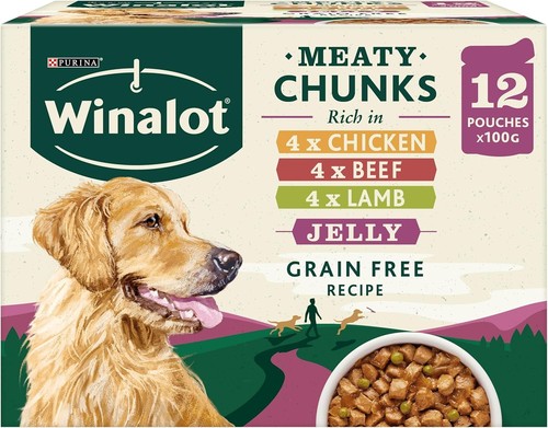 Winalot dog food pouches x - dog, 12
