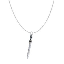 Roman Gladius Sword on a 925 sterling silver Necklace Handmade 18 inch chain