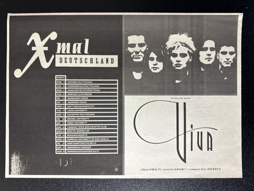 Xmal deutschland viva 1987 - deutschland,
