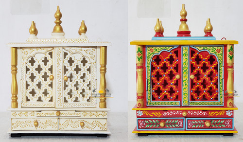 Wooden temple wall mount - temple,