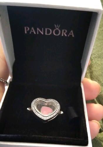 Pandora heart locket ring with - heart,