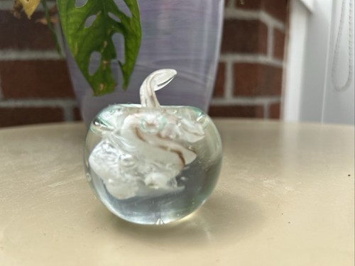 Vintage art glass - glass, apple