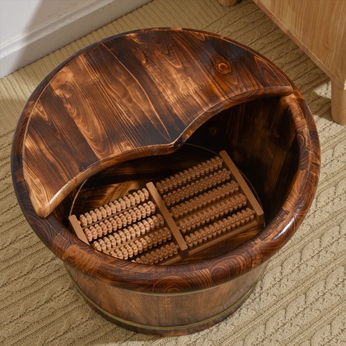 Foot spa pedicure wooden wet - foot,