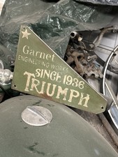 Vintage Metal Sign TRIUMPH ENGINEERING motorcycle Plaque