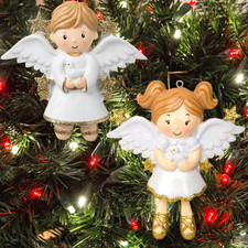 Personalised Christmas Tree Decoration. Angel Boy or Angel Girl. Christmas 2025