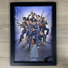 POLICE ACADEMY 2 THE FIRST ASSIGNMENT FRAMED ART. DREW STRUZAN