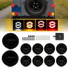 11PC For Land Rover Defender 90 110 130 Light DELUXE SMOKED LED Upgrade Kit Lamp