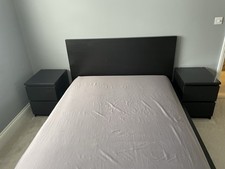 IKEA Malm Double Bed + 2