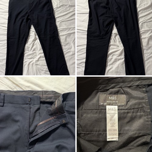 Men navy regular fit - m&s,