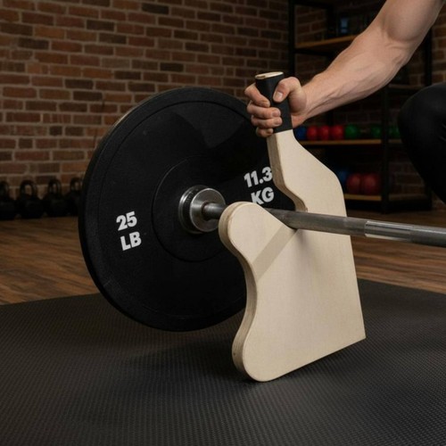 Wooden barbell lift easy - wooden,