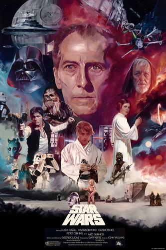 Star wars 1977 poster print - star,