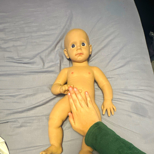 Reborn silicone doll blue eyed - blue,